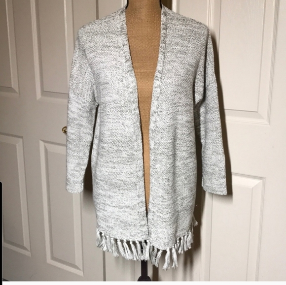 Loft fringe cardigan sweater- small - Picture 3 of 10